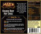 Jacks Beef Hot Dogs 12/14 oz